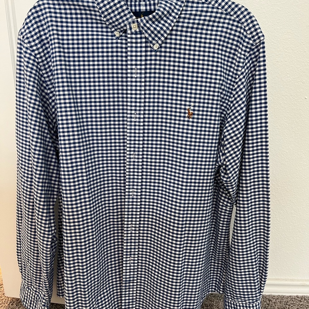 Ralph Lauren Men’s Blue Plaid longsleeve shirt XL